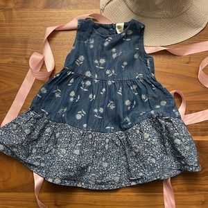 Baby B’gosh Chambray Floral Dress